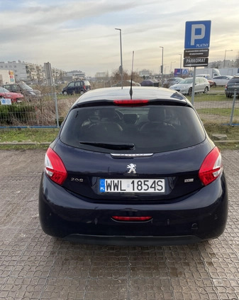 Peugeot 208 cena 17900 przebieg: 217139, rok produkcji 2014 z Warszawa małe 67